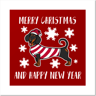 Merry Xmas for dachshund lovers Posters and Art